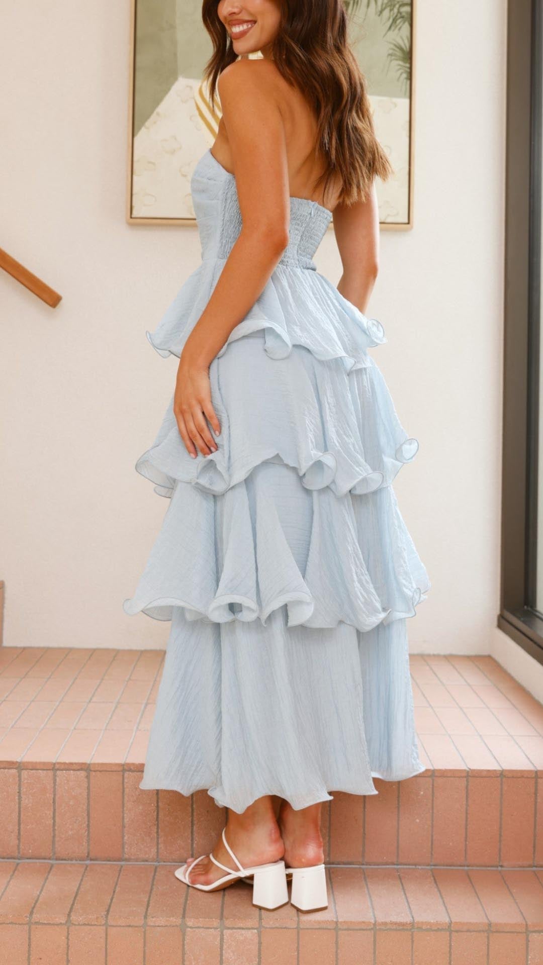 Kate | Tiered Ruffle Midi Dress