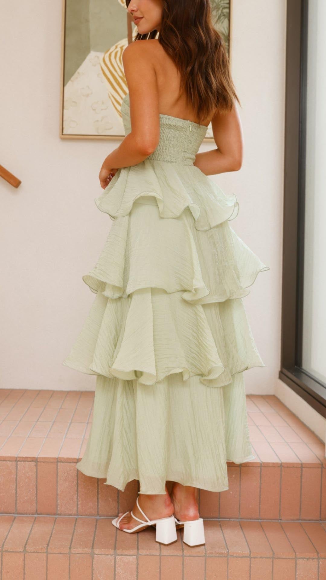 Kate | Tiered Ruffle Midi Dress