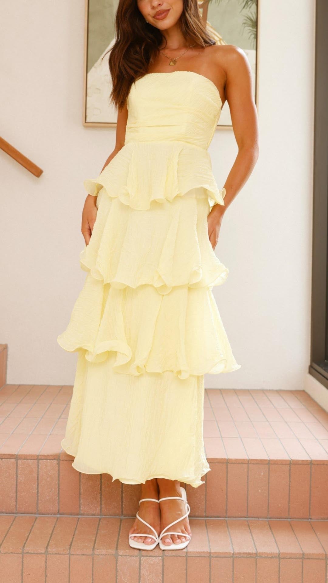 Kate | Tiered Ruffle Midi Dress