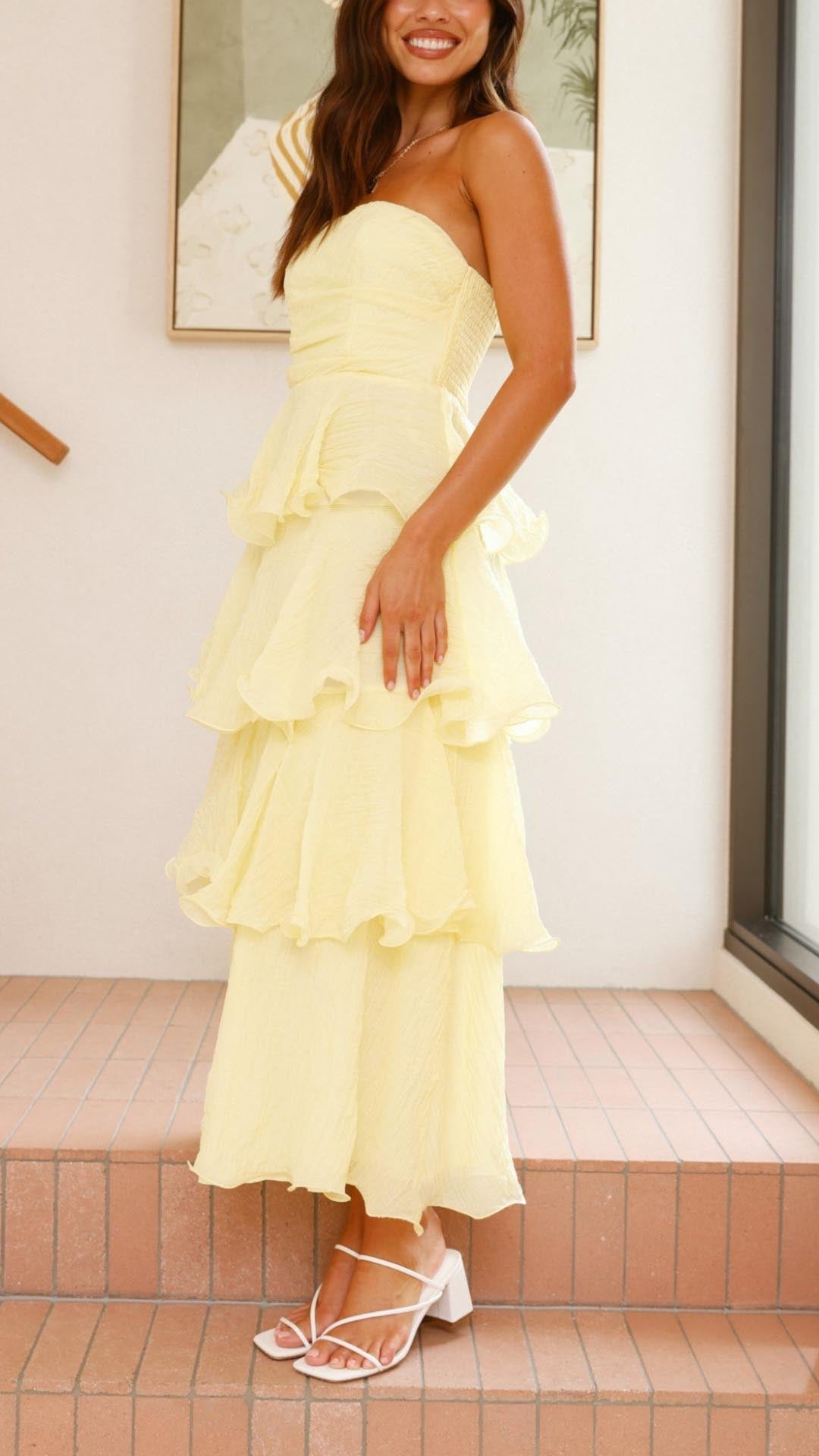 Kate | Tiered Ruffle Midi Dress