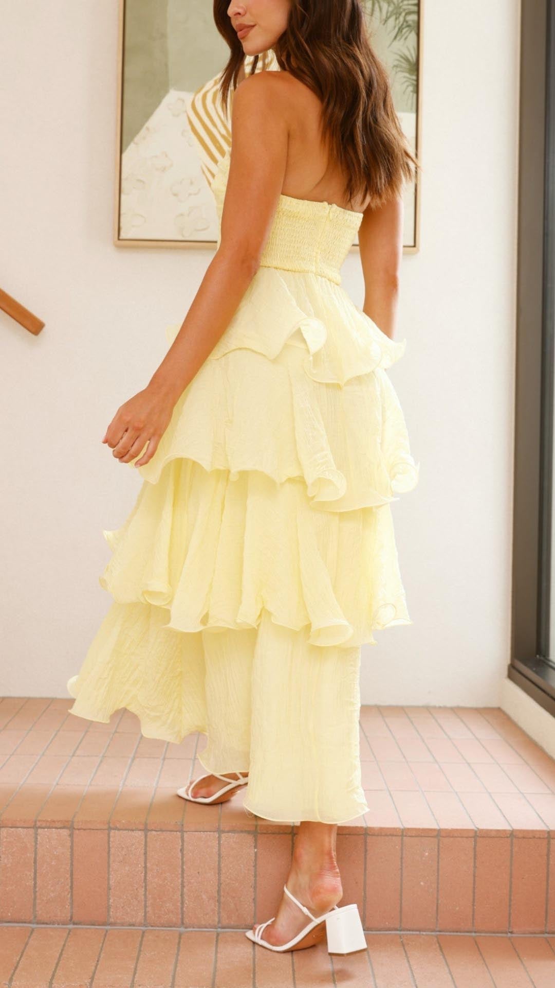 Kate | Tiered Ruffle Midi Dress